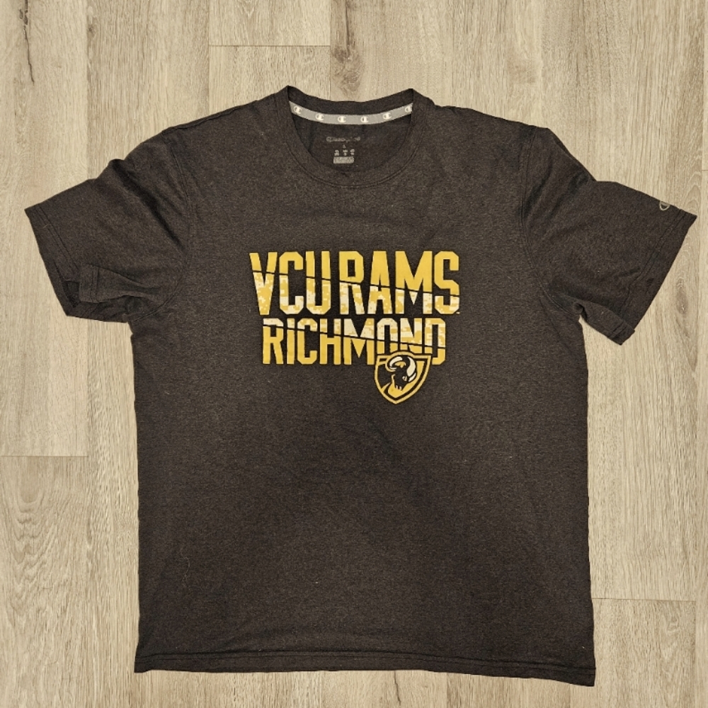 Champion Brand Virginia Commonwealth Rams Black Dri-Fit T-Shirt Size Large VCU